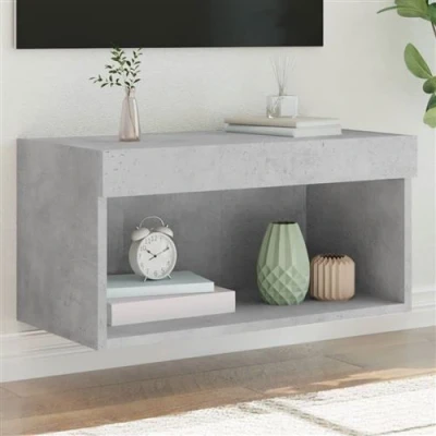 Afbeelding van Tv meubel met LED verlichting 60x30x30 cm betongrijs