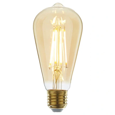Afbeelding van Zigbee E27 led lamp, filament edison (ST64), Touchlink, Dimbaar, 2200K/Flame lichtkleur (extra warm licht), Amber glas, 5W