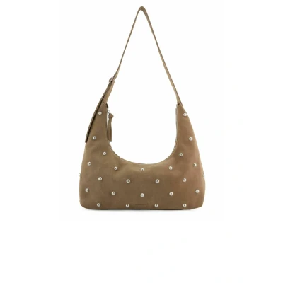Afbeelding van FredsBruder Endless Beads Schoudertas Leer 44 cm Dames taupe