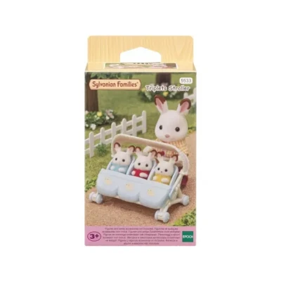 Afbeelding van Sylvanian Families 5533 Wandelwagen Drieling Meubel