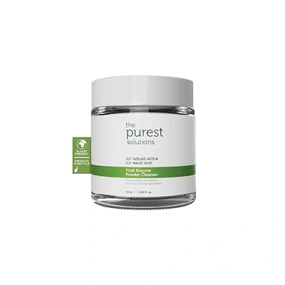 Afbeelding van The Purest Solutions Fruit Enzyme Powder Cleanser (0,2% Azelaic Acid &amp; 0,2% Malic Acid) Pore Cleaning Skin Regeneration All Types Veganistisch Cruelty Free Milieuvriendelijk (55 g)