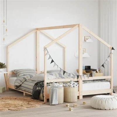 Afbeelding van vidaXL Kinderbedframe 2x(80x200) cm massief grenenhout