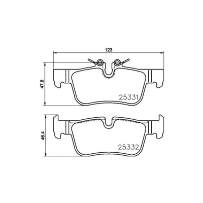 Afbeelding van MAGNETI MARELLI 363700406094 Remblokkenset voorbereid voor waarschuwing bij slijtage BMW: 2 Gran Tourer, X1, Active MINI: Countryman