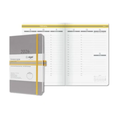 Afbeelding van SIGEL L2600 Wochenkalender Linescape 2026, ca. A5, lichtgrijs