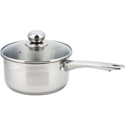 Afbeelding van Kinghoff 4322 Steelpan met deksel 14 cm 7 diep 1 liter