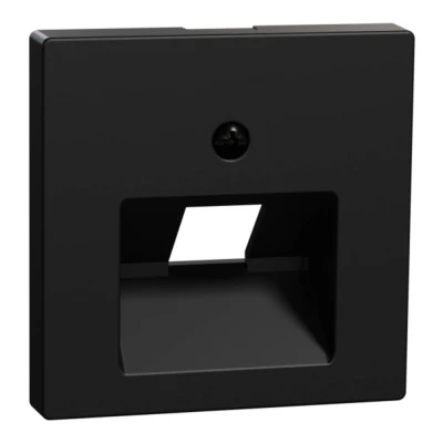 Afbeelding van Merten mat zwarte centraalplaat voor datadoos 1 x RJ45 MEG4521 0403