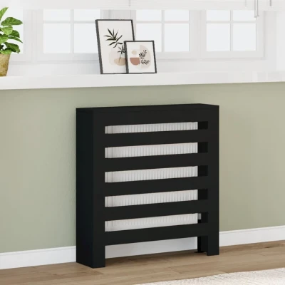 Afbeelding van Radiatorombouw 78x20x82 cm bewerkt hout zwart