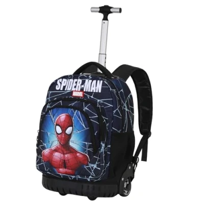 Afbeelding van Marvel Spiderman Maximum FAN GTS rugzak met wieltjes, blauw, 32 x 47 cm, inhoud 30 l, één maat, wielen