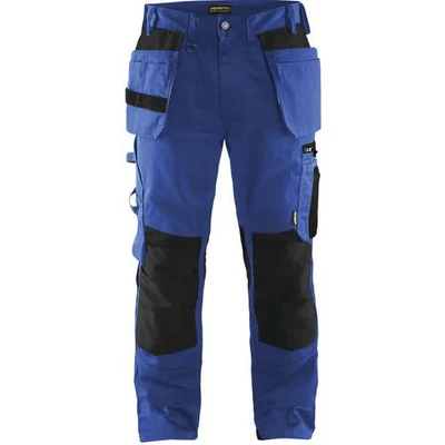 Image de Pantalon artisan bleu roi/noir