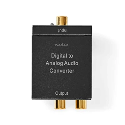 Afbeelding van Digitale audio omvormer Nedis Optisch Toslink of Coaxiaal RCA S/PDIF → 2x Tulp stereo (1 wegs, AUX)