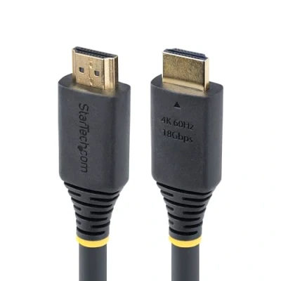 Image de StarTech.com 15m (49.2ft) Active High speed HDMI Cable, 4K60Hz câble avec Ethernet mâle pour 15 m blindé noir actif, prise en charge UHD 4K60Hz, support 2K144Hz, de HDR10