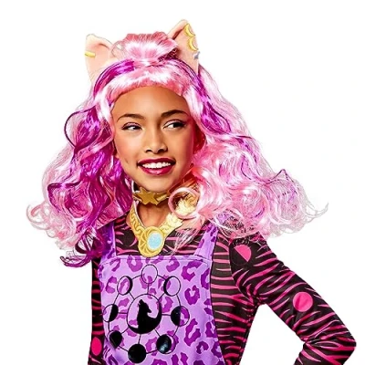 Afbeelding van RUBIE&#039;S Officieel Monster High kostuumaccessoire voor kinderen Bruine pruik Clawdeen Wolf Eén maat Halloween kostuum, accessoires tieners en meisjes