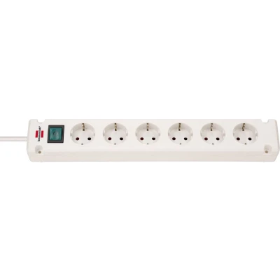 Afbeelding van Brennenstuhl 1150650326 Bremounta PDU/Stekkerdoos 6 sockets 3 meter Wit Aan/Uit Schakelaar