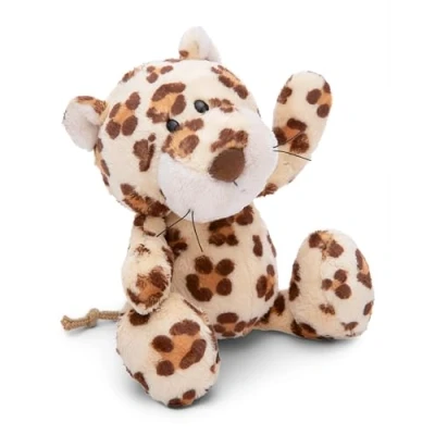 Afbeelding van pluche dier luipaard 20 cm beige Schattige knuffel om te knuffelen, spelen, voor kinderen en volwassenen, een geweldig cadeau idee