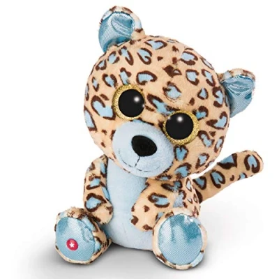Afbeelding van Nici Luipaard/jaguar Lassi pluche knuffel beige/blauw 25 cm