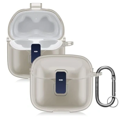 Afbeelding van kwmobile hoes geschikt Voor JBL Tune Flex Hardcover beschermhoes in transparant / zwart oordopjes