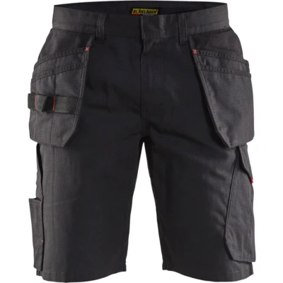 Afbeelding van Blaklader Service short met spijkerzakken 1494 1330 Zwart/Rood C48
