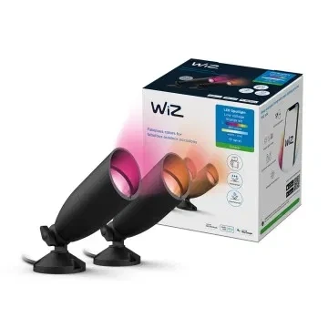 Afbeelding van WiZ Grondspot voor Buiten Zwart Starterset Slimme LED Verlichting Gekleurd en Wit Licht 12V
