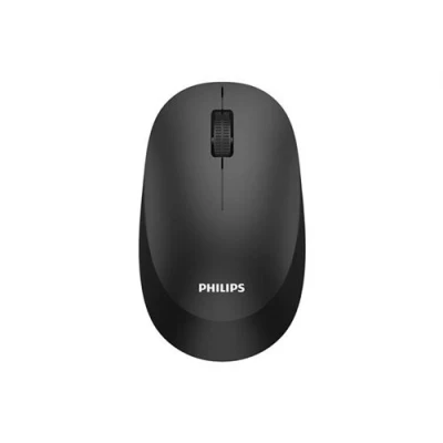 Image de Philips SPK7307BL 3000 Series souris ergonomique droitiers et gauchers optique 3 boutons sans fil 2.4 GHz récepteur USB noir
