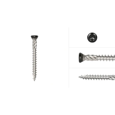 Afbeelding van Wovar Tuinschroeven Zwart RVS 410 4 x 35 mm Torx 15 met snijpunt Doos 200 stuks Houtschroeven