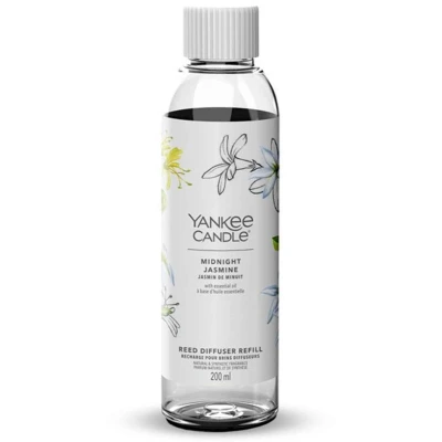 Afbeelding van Yankee Candle Midnight Jasmine Signature reed diffuser refill 200ml geurstokjes
