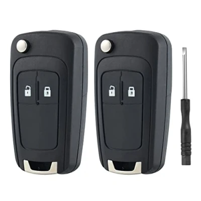 Afbeelding van Betterher 2 stuks autosleutelbehuizing met knoppen, afstandsbediening mes, compatibel Opel Movano, Mokka, Insignia, Astra J, Meriva, Zafira C Adam