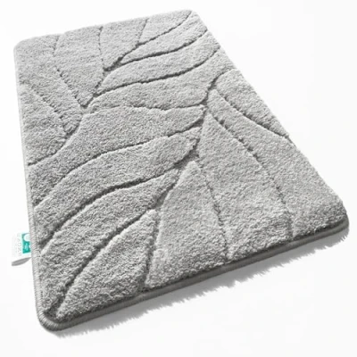 Afbeelding van Floordirekt Extra zachte en sneldrogende badmat met antislip achterkant (Maris) (zilver, 60 x 120 cm)