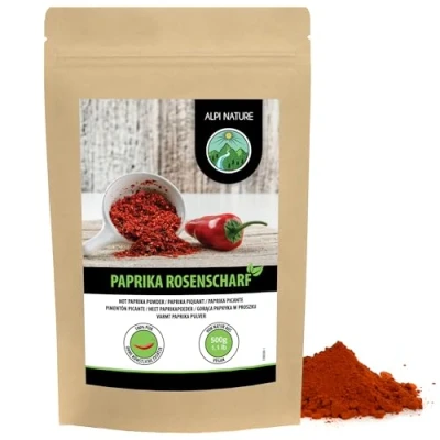 Image de Alpi Nature Paprika Piquant en Poudre 500g, Piments Rouges Moulus, Assaisonnement