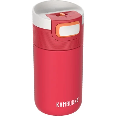 Afbeelding van Kambukka Etna Thermosbeker 300 ml Koffiebeker To Go makkelijk reinigen lekvrije Theebeker Travel Mug Coral Crush Rood