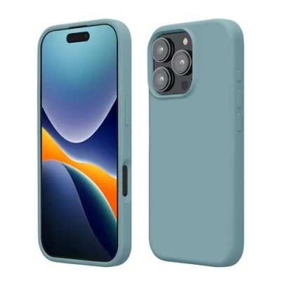 Afbeelding van kwmobile telefoonhoesje geschikt voor Apple iPhone 16 Pro Hoesje met siliconen coating Smartphone case in antieksteen