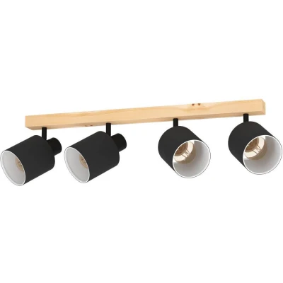Afbeelding van EGLO BATALLAS Railspot Zwart, Bruin, Wit E27 10 W