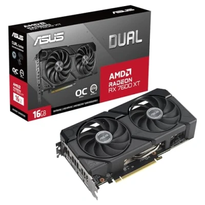 Image de ASUS Dual Radeon RX 7600 XT 16GB OC Edition carte graphique 16 Go GDDR6 PCIe 4.0 HDMI, 3 x DisplayPort