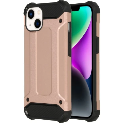 Afbeelding van iMoshion Hoesje Geschikt voor iPhone 14 Rugged Xtreme Backcover Rosé Goud