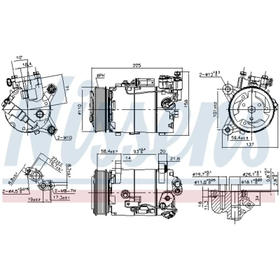 Afbeelding van Nissens Airco compressor 890099