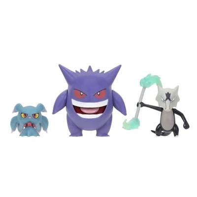 Afbeelding van PKW Set van 3 Asst spookfiguren 11,4 cm, Gengar, 7,6 cm Alolan Marowak, 5,1 Misdreavus (Amazon)