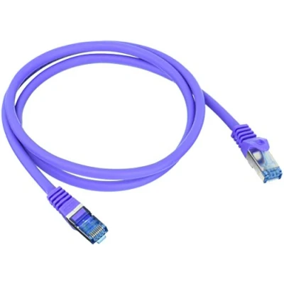 Afbeelding van LogiLink CQ303VS RJ45 Netwerkkabel, patchkabel CAT 6A S/FTP 1.00 m Violet Vlambestendig, Halogeenvrij, Snagless 1 stuk(s)