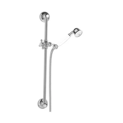 Afbeelding van PB klassieke Glijstangset met handdouche en doucheslang RVS 1208899082