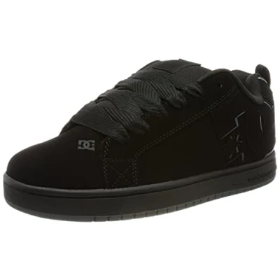 Afbeelding van DC Shoes Court Graffik Leather Shoes, herensneakers, zwart.