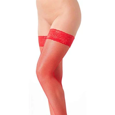 Afbeelding van Amorable by Rimba Hold up Visnet kousen rood