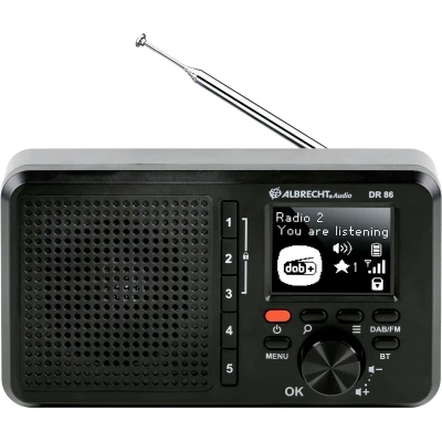 Afbeelding van Albrecht DR 86 Radio DAB+ FM Seniorenradio Muziekstreaming Geïntegreerde 2200mAh batterij zwart