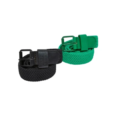 Afbeelding van Urban Classics 2 PACK Unisex Gevlochten riem, Maat: L/XL, Black bodegagreen
