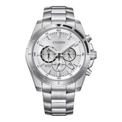 Afbeelding van CITIZEN AN8200 50A heren horloge staal chronograaf