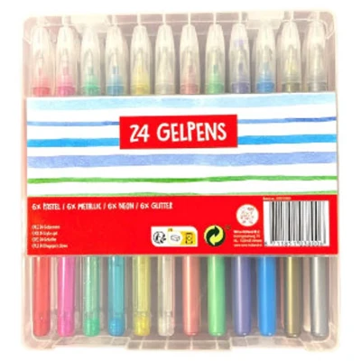 Afbeelding van Rainbow 24 gelpennen BTS039