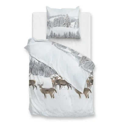 Afbeelding van Zohome Cervo Dekbedovertrek Extra breed 260x200/220 cm White