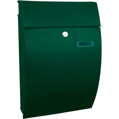 Afbeelding van V part Wandbrievenbus Geronan Galvanized Steel Powder Coated groen