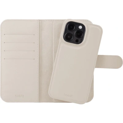 Afbeelding van Holdit Hoesje Geschikt voor iPhone 12 / Pro Met Pasjeshouder Wallet Case Magnet Plus Beige