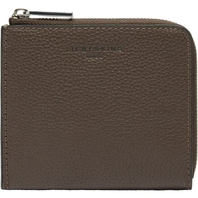 Afbeelding van LIEBESKIND BERLIN Leren Kaarthoes Lou Small Pebble Nino Purse Light Truffel Donkerbruin