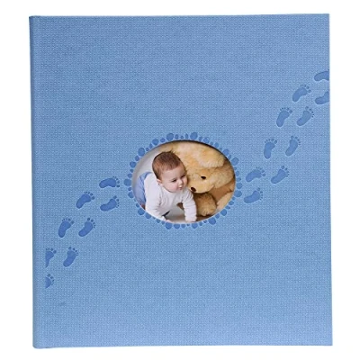 Image de Exacompta Réf. 12203E Album Photos Livre Piloo 60 Pages Blanches Capacité 300 29 x 32 cm Bleu