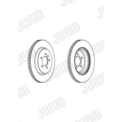 Afbeelding van JURID 562975JC Remschijf 315 23 5 115 Geventileerd Gecoat Met schroeven OPEL: Zafira C Tourer, Insignia B Sports Grand Sport