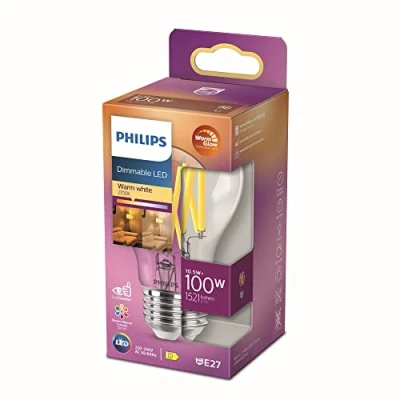 Afbeelding van Philips LED Lamp Transparant 100W E27 Dimbaar Warm Wit Licht